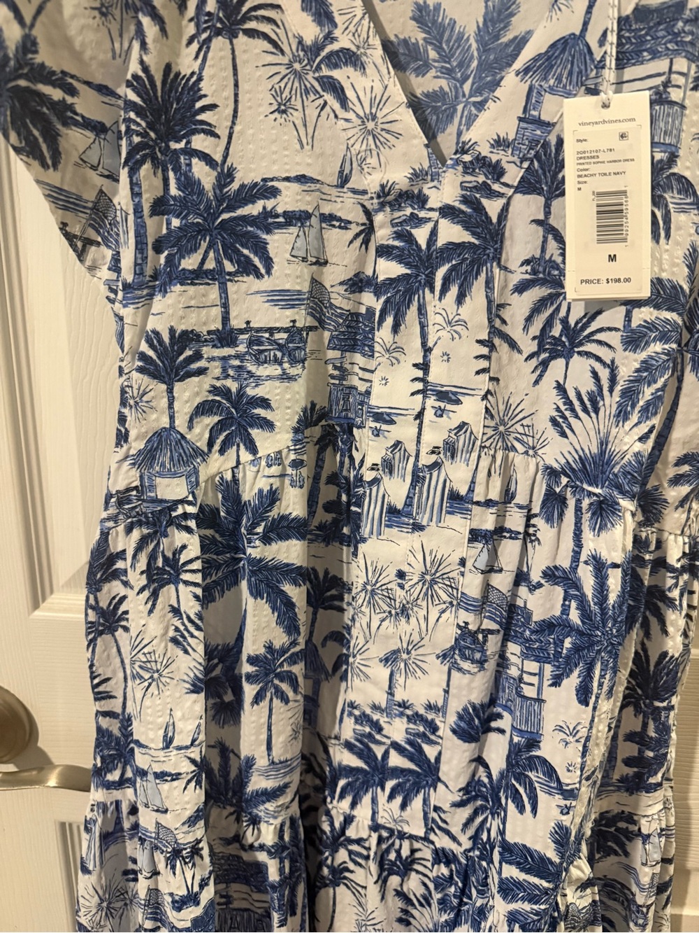 Brand New w/ Tags Vineyard Vines Beachy Toile Sophie Harbor Dress! Medium! - Picture 5 of 6